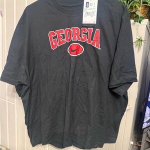 Nike Black and Red Georgia Tee